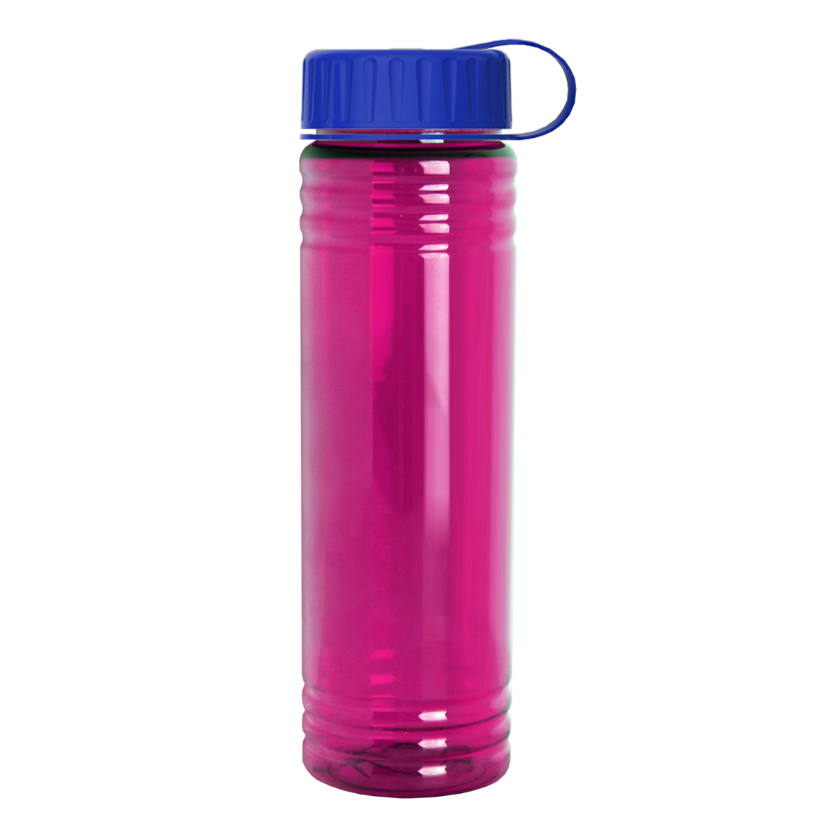 Custom logo Slim Fit RPET Bottle with Tethered Lid - 24 oz.