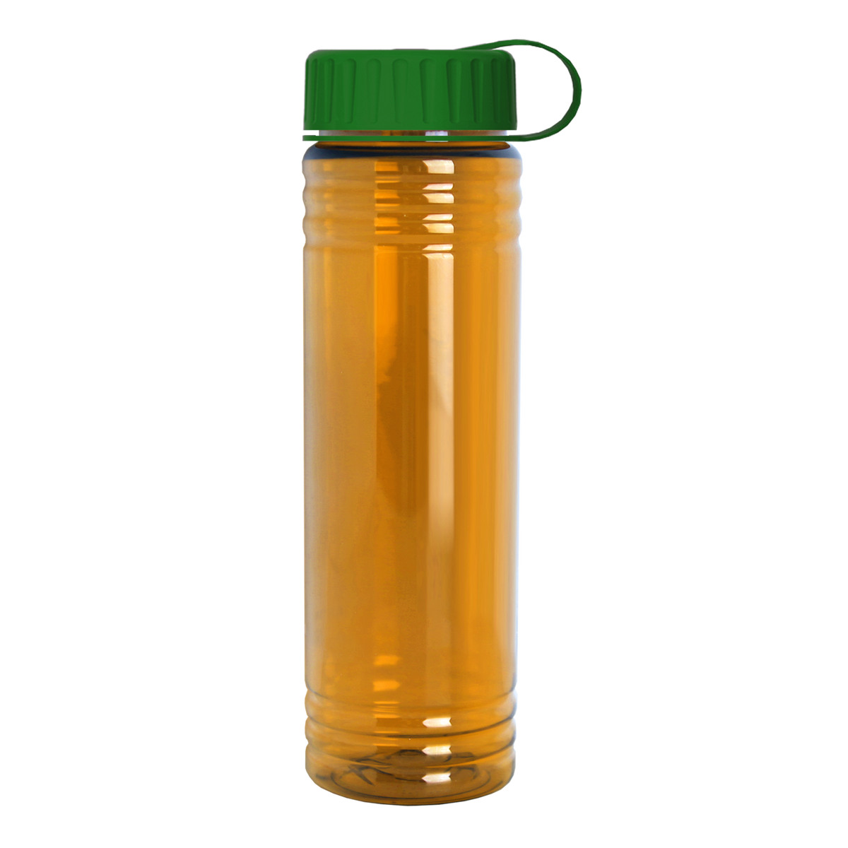 Custom logo Slim Fit RPET Bottle with Tethered Lid - 24 oz.