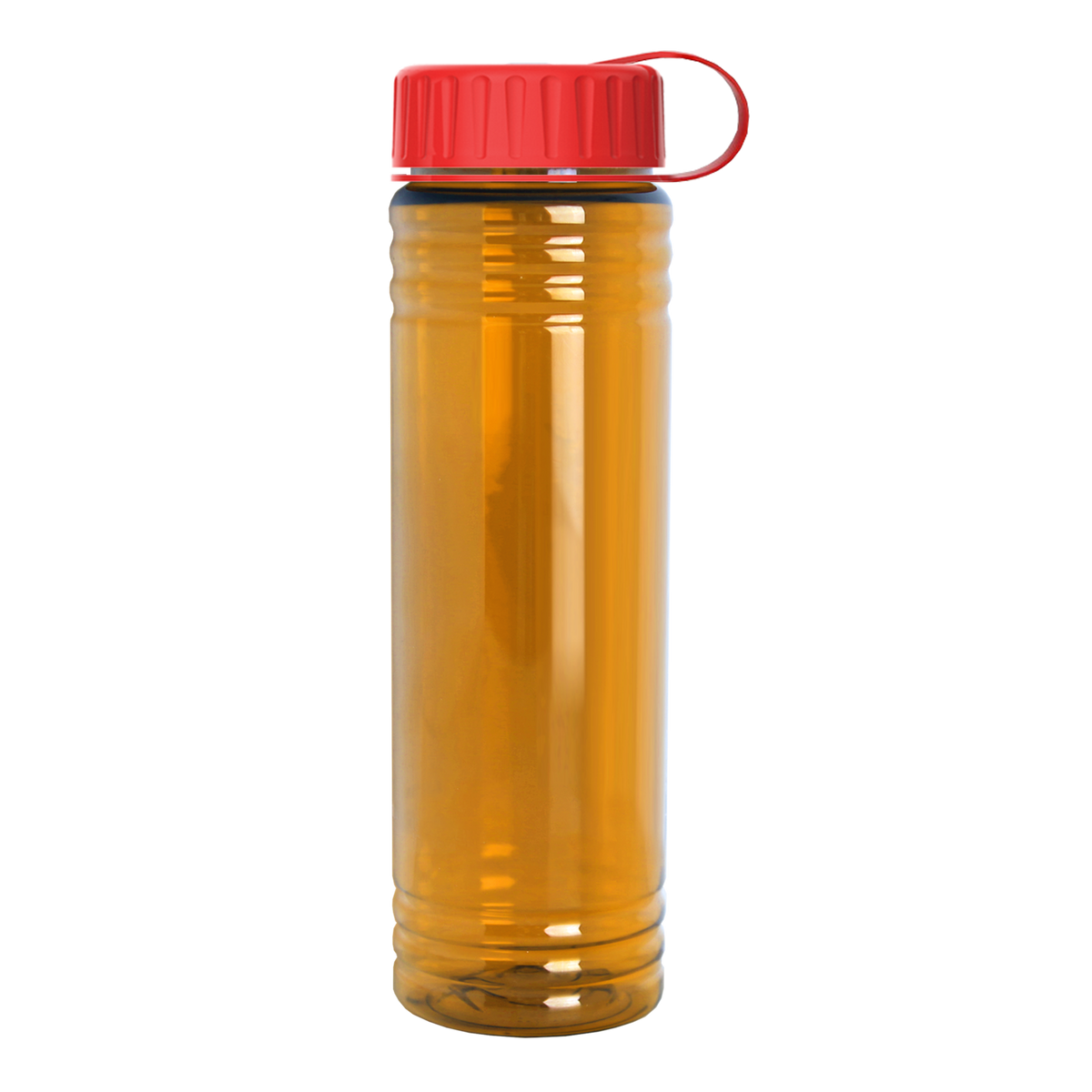 Custom logo Slim Fit RPET Bottle with Tethered Lid - 24 oz.