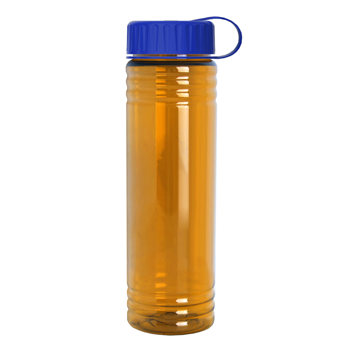 Custom logo Slim Fit RPET Bottle with Tethered Lid - 24 oz.