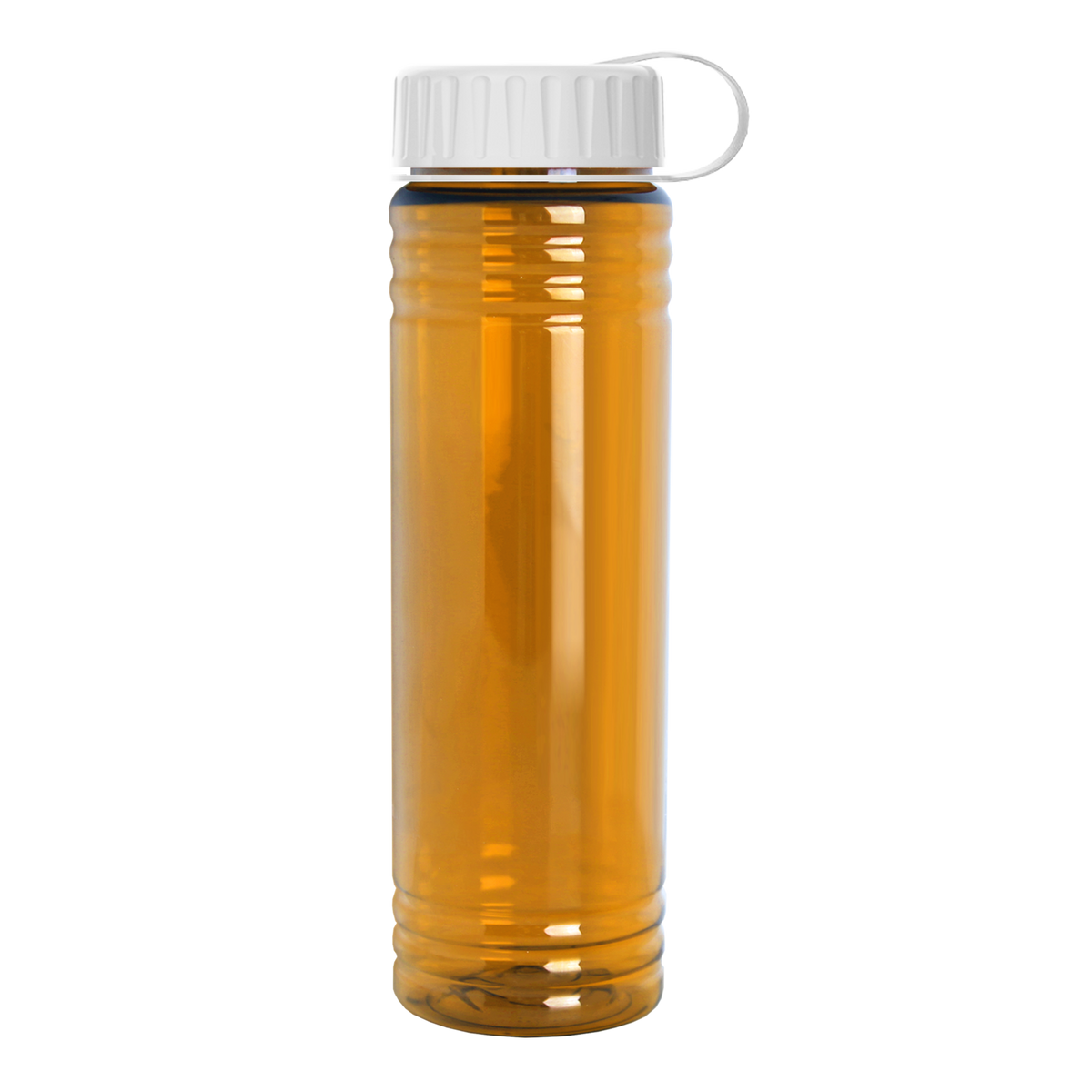 Custom logo Slim Fit RPET Bottle with Tethered Lid - 24 oz.