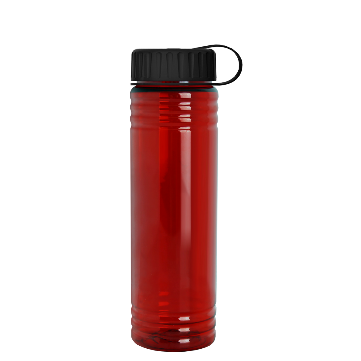 Custom logo Slim Fit RPET Bottle with Tethered Lid - 24 oz.