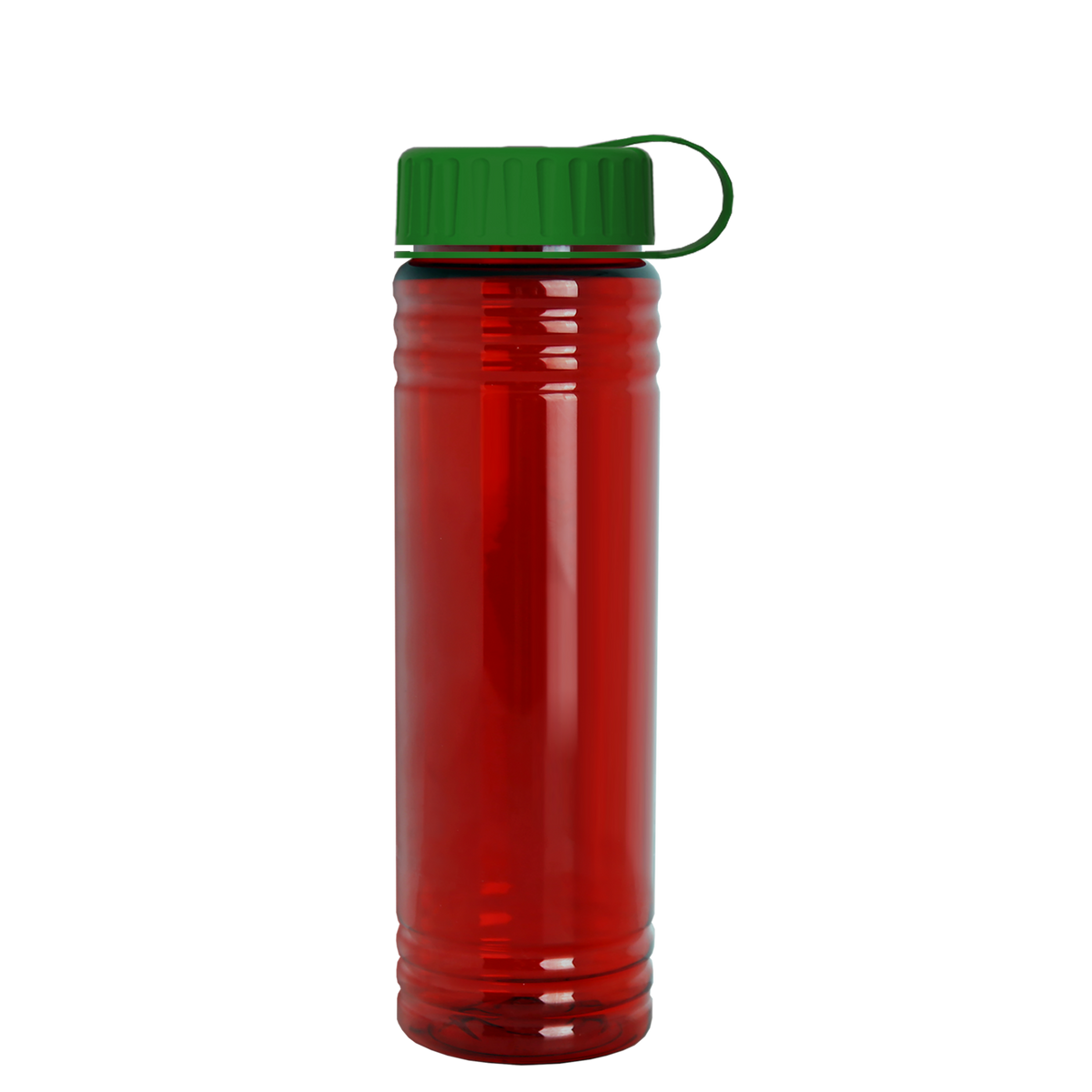 Custom logo Slim Fit RPET Bottle with Tethered Lid - 24 oz.