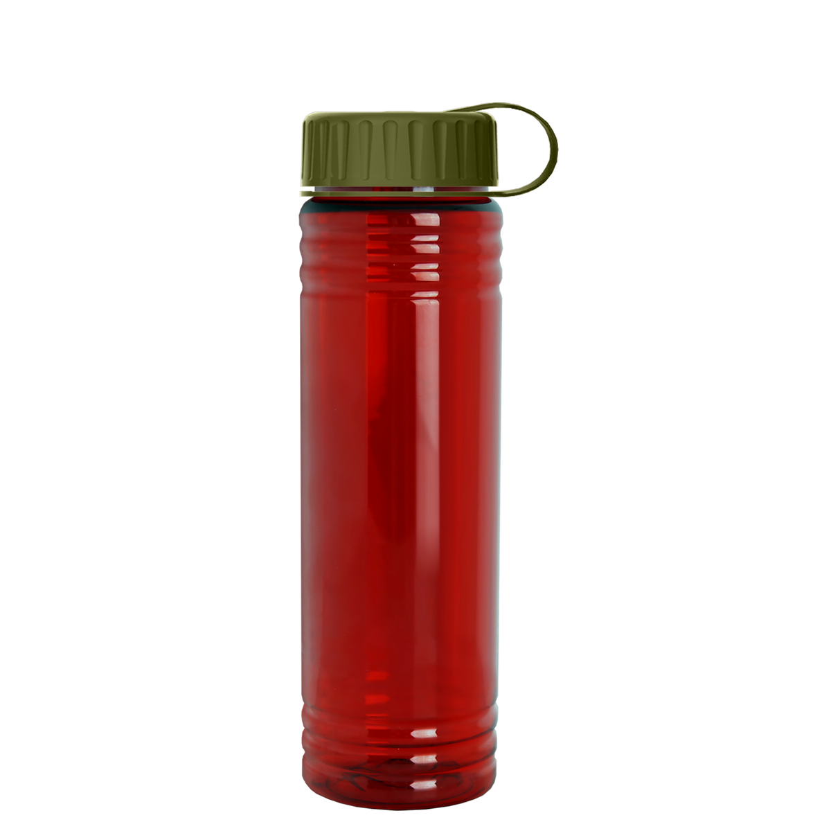 Custom logo Slim Fit RPET Bottle with Tethered Lid - 24 oz.