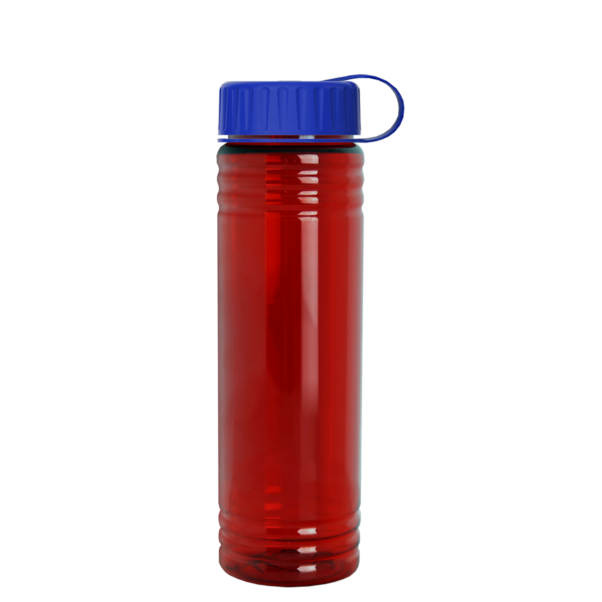 Custom logo Slim Fit RPET Bottle with Tethered Lid - 24 oz.