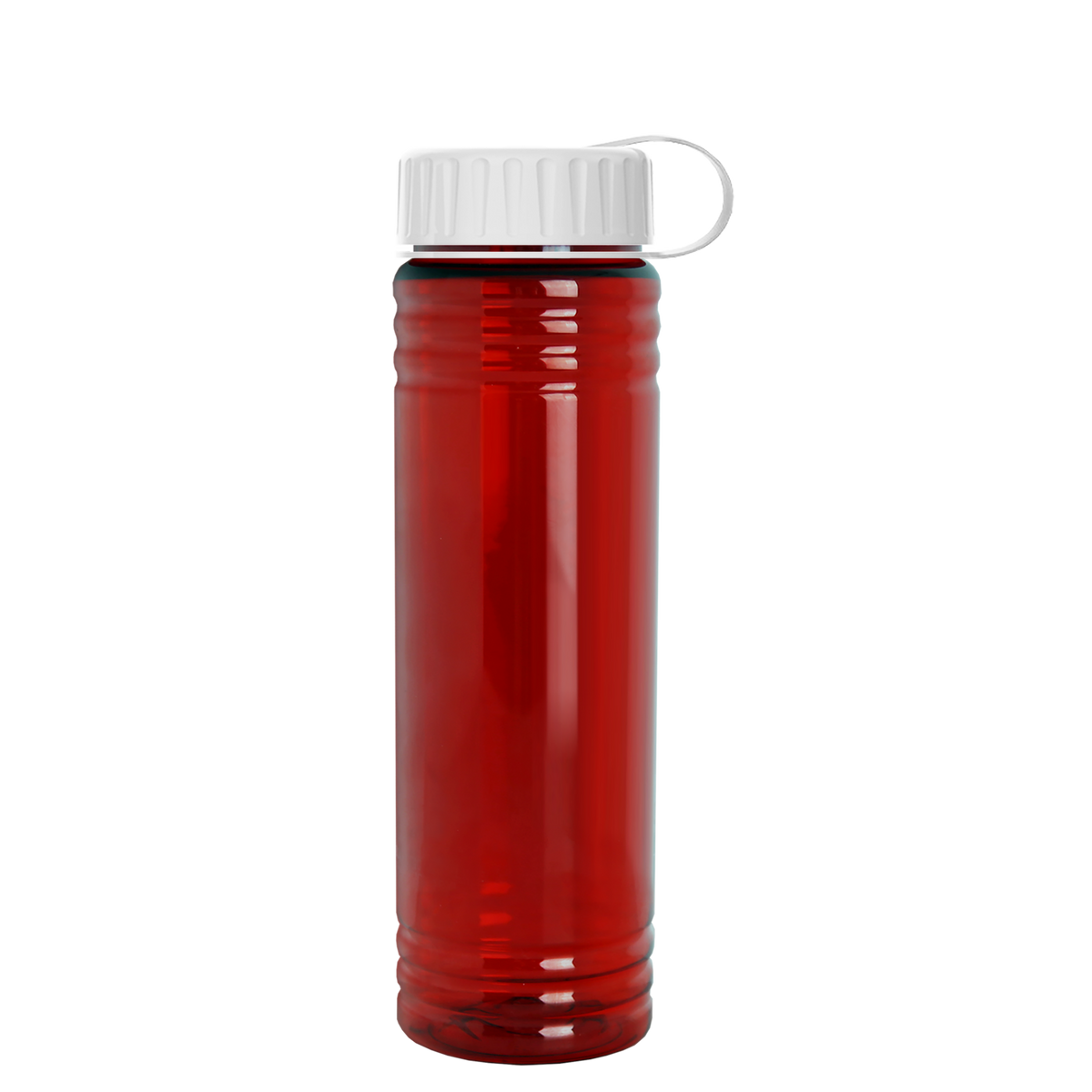 Custom logo Slim Fit RPET Bottle with Tethered Lid - 24 oz.