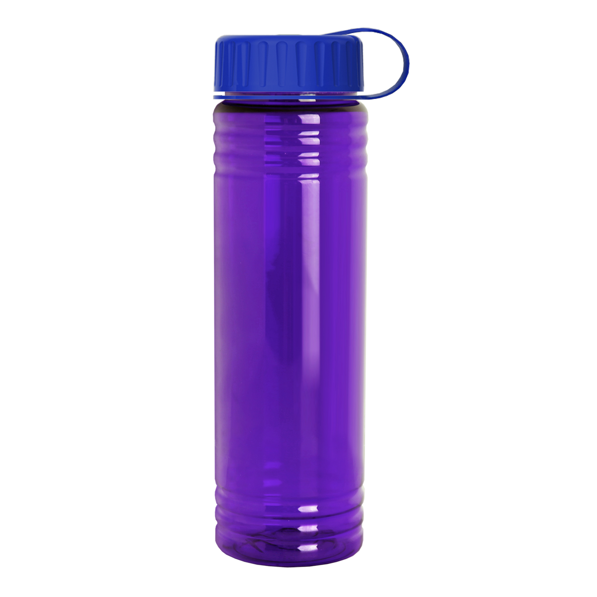 Custom logo Slim Fit RPET Bottle with Tethered Lid - 24 oz.