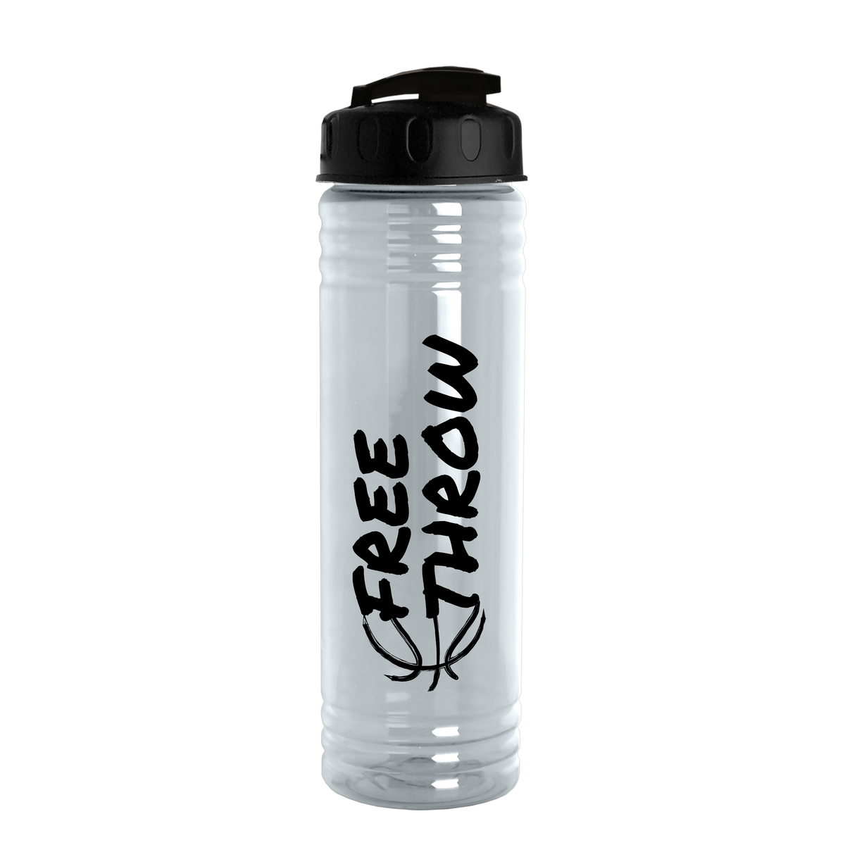 Custom logo Slim Fit RPET Bottle with Flip-Top Lid - 24 oz.