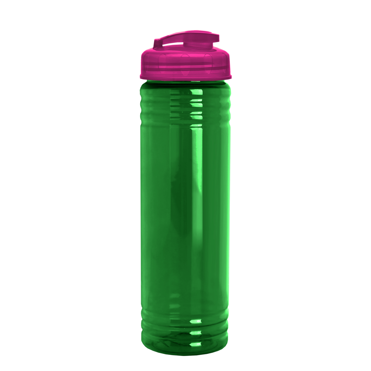 Custom logo Slim Fit RPET Bottle with Flip-Top Lid - 24 oz.
