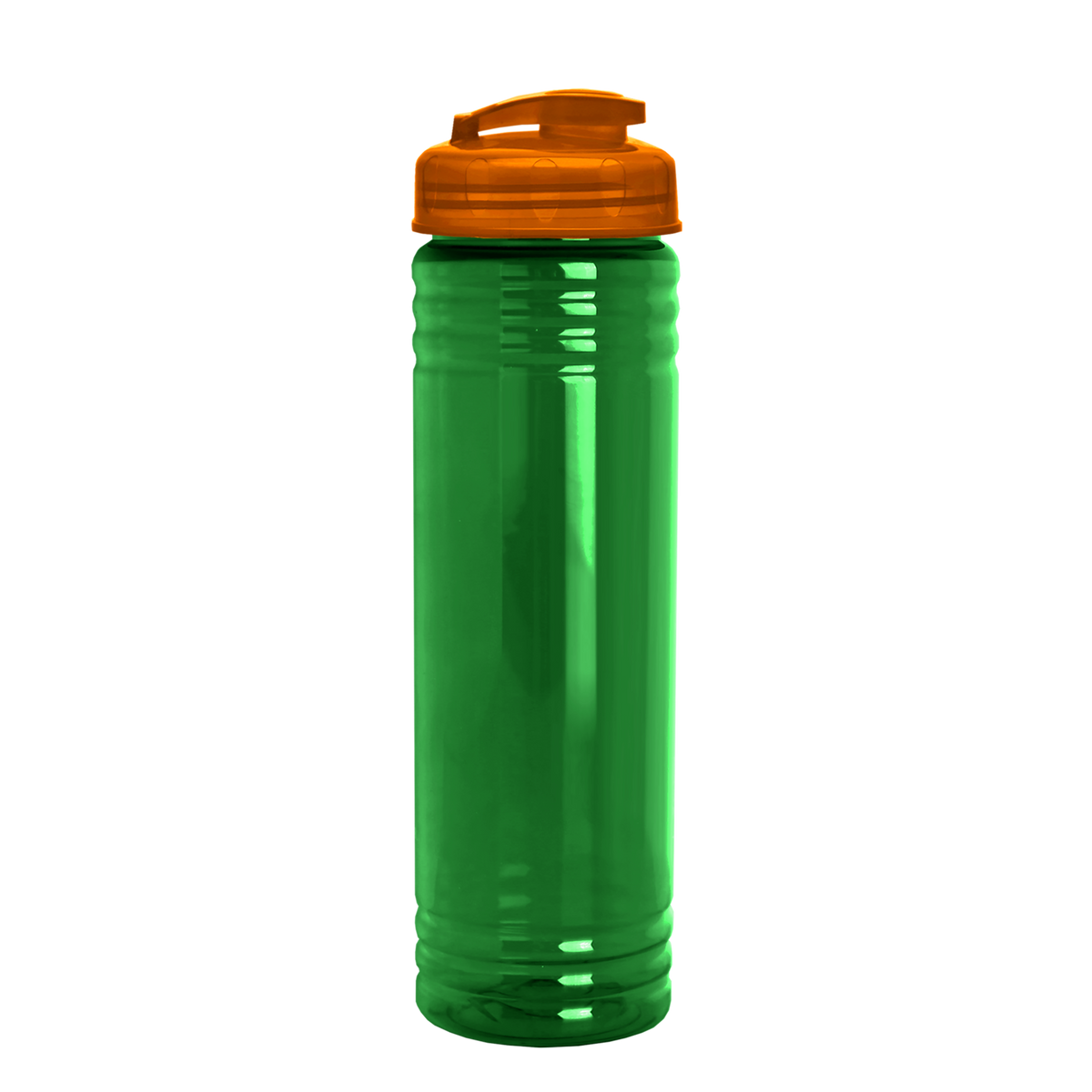 Custom logo Slim Fit RPET Bottle with Flip-Top Lid - 24 oz.