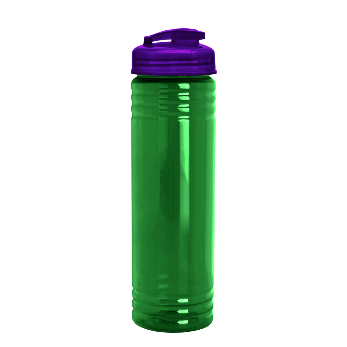 Custom logo Slim Fit RPET Bottle with Flip-Top Lid - 24 oz.