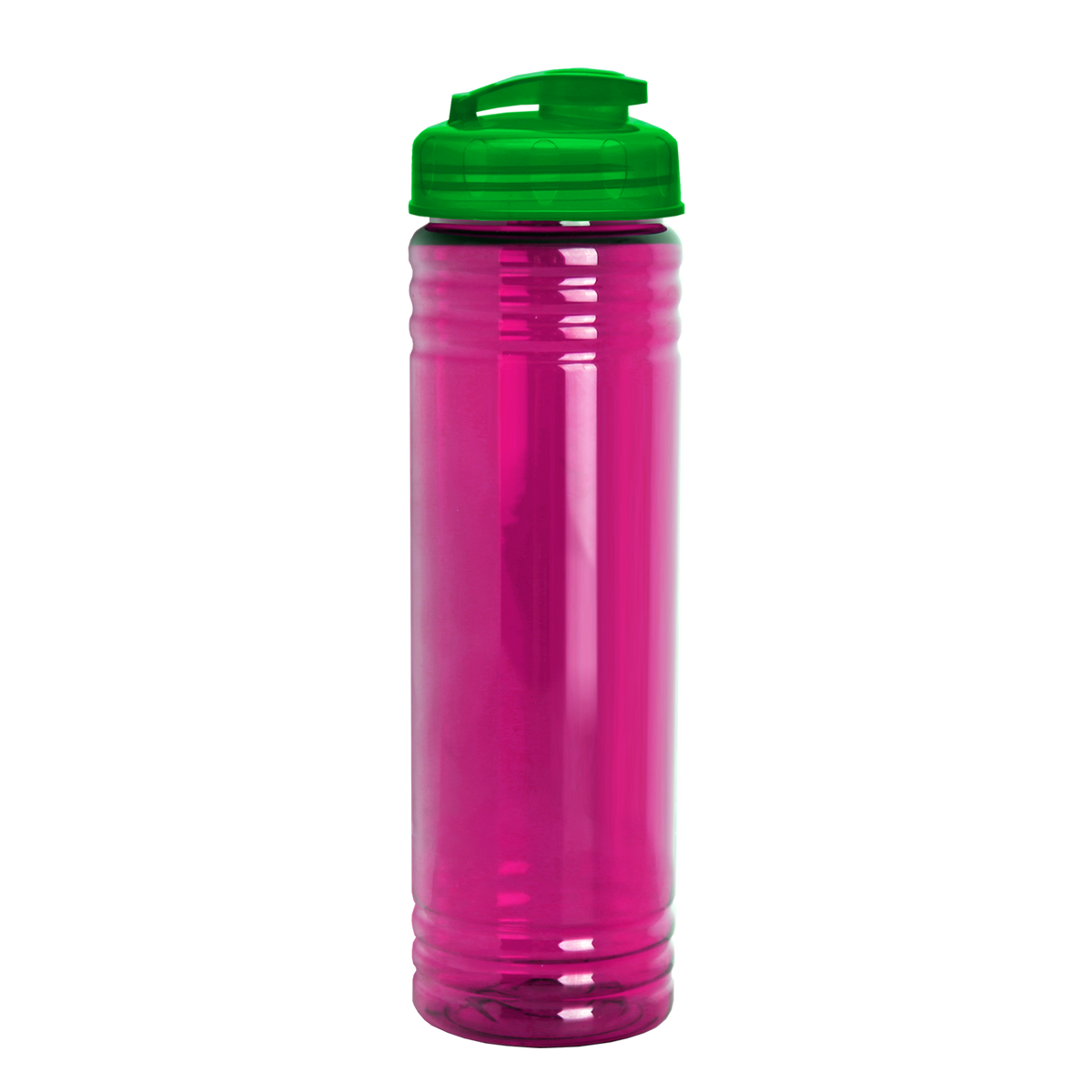 Custom logo Slim Fit RPET Bottle with Flip-Top Lid - 24 oz.
