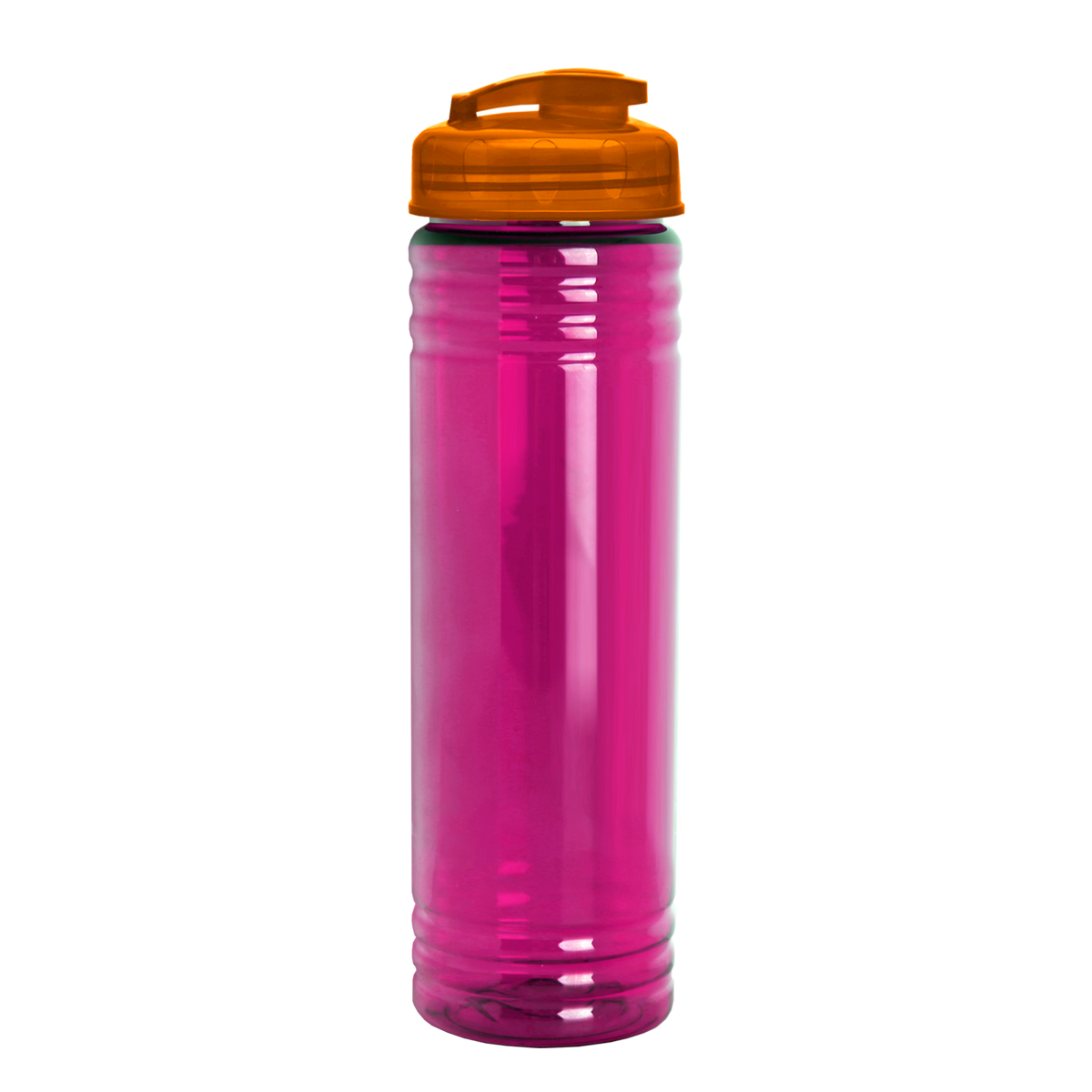 Custom logo Slim Fit RPET Bottle with Flip-Top Lid - 24 oz.