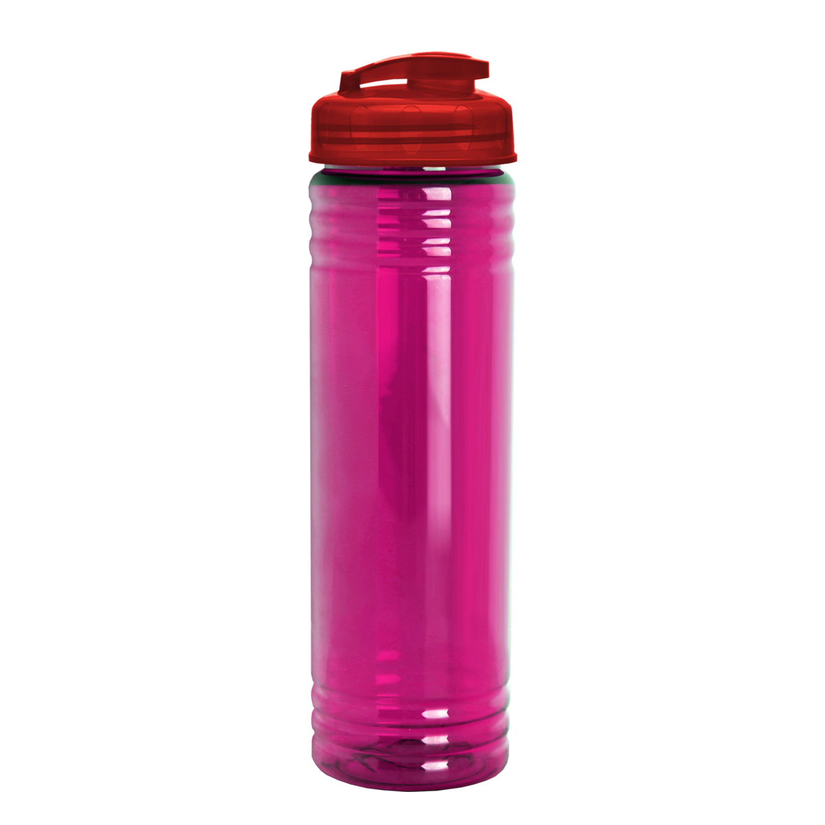 Custom logo Slim Fit RPET Bottle with Flip-Top Lid - 24 oz.