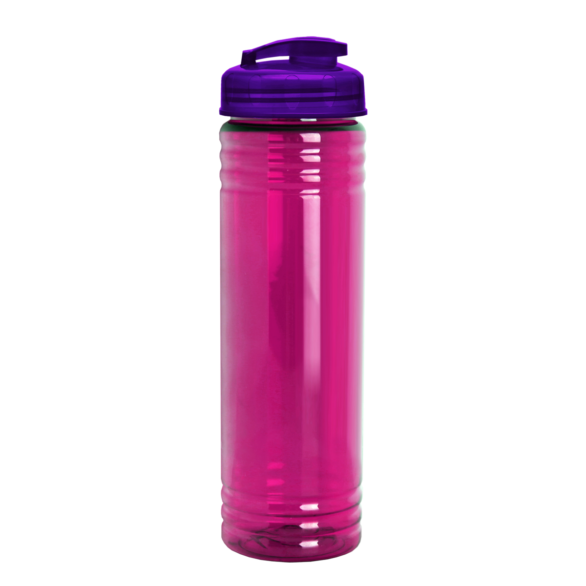 Custom logo Slim Fit RPET Bottle with Flip-Top Lid - 24 oz.