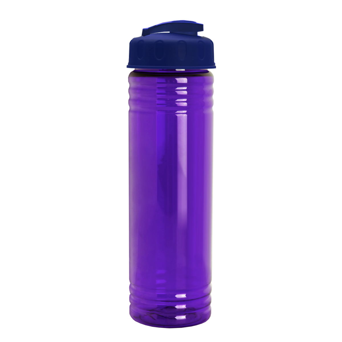 Custom logo Slim Fit RPET Bottle with Flip-Top Lid - 24 oz.