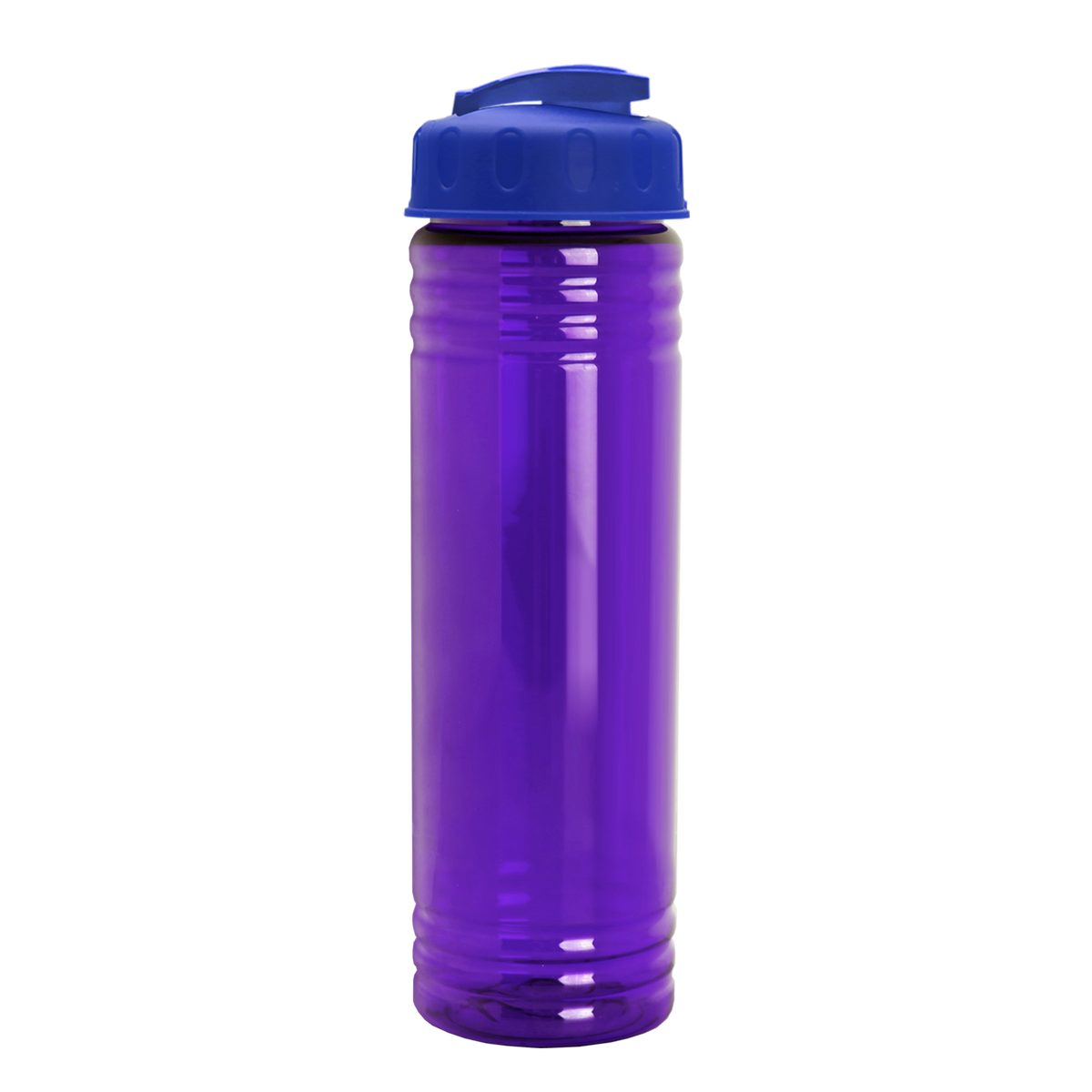 Custom logo Slim Fit RPET Bottle with Flip-Top Lid - 24 oz.