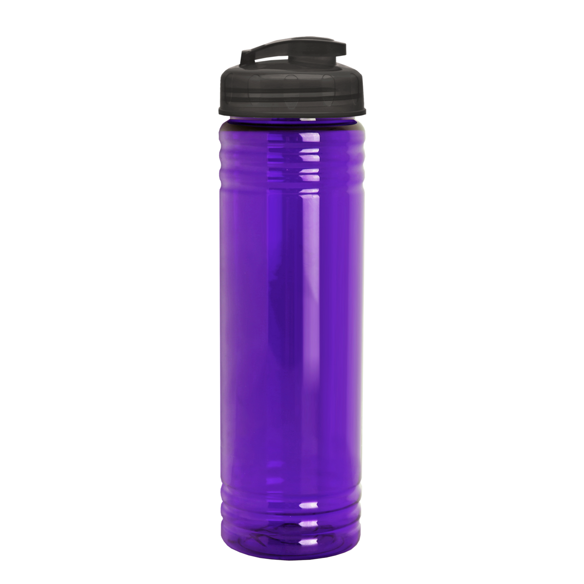 Custom logo Slim Fit RPET Bottle with Flip-Top Lid - 24 oz.