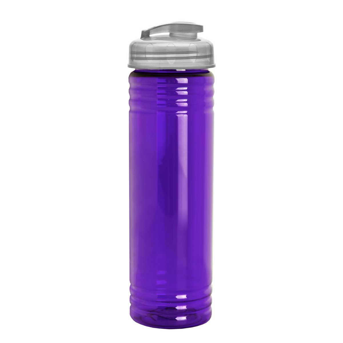 Custom logo Slim Fit RPET Bottle with Flip-Top Lid - 24 oz.