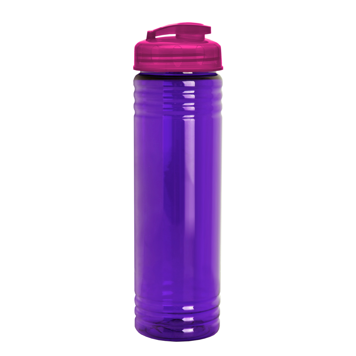 Custom logo Slim Fit RPET Bottle with Flip-Top Lid - 24 oz.