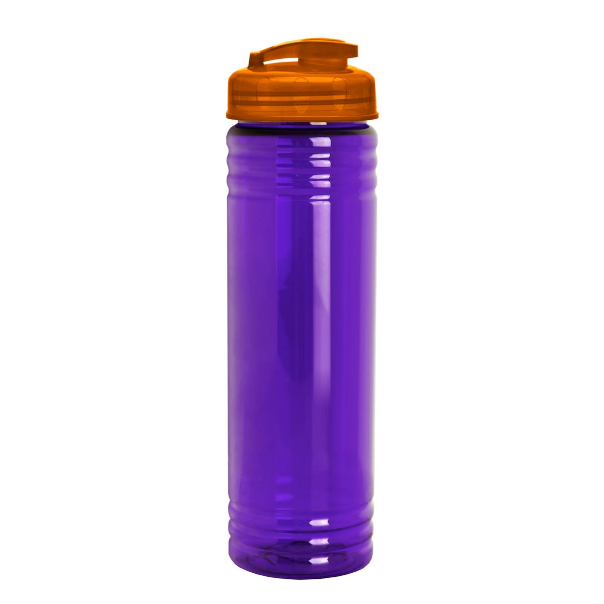 Custom logo Slim Fit RPET Bottle with Flip-Top Lid - 24 oz.