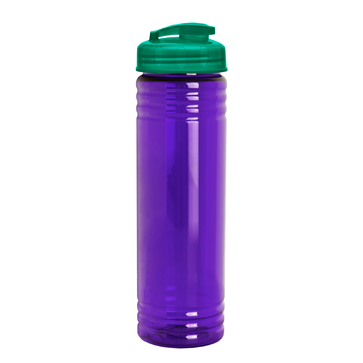 Custom logo Slim Fit RPET Bottle with Flip-Top Lid - 24 oz.