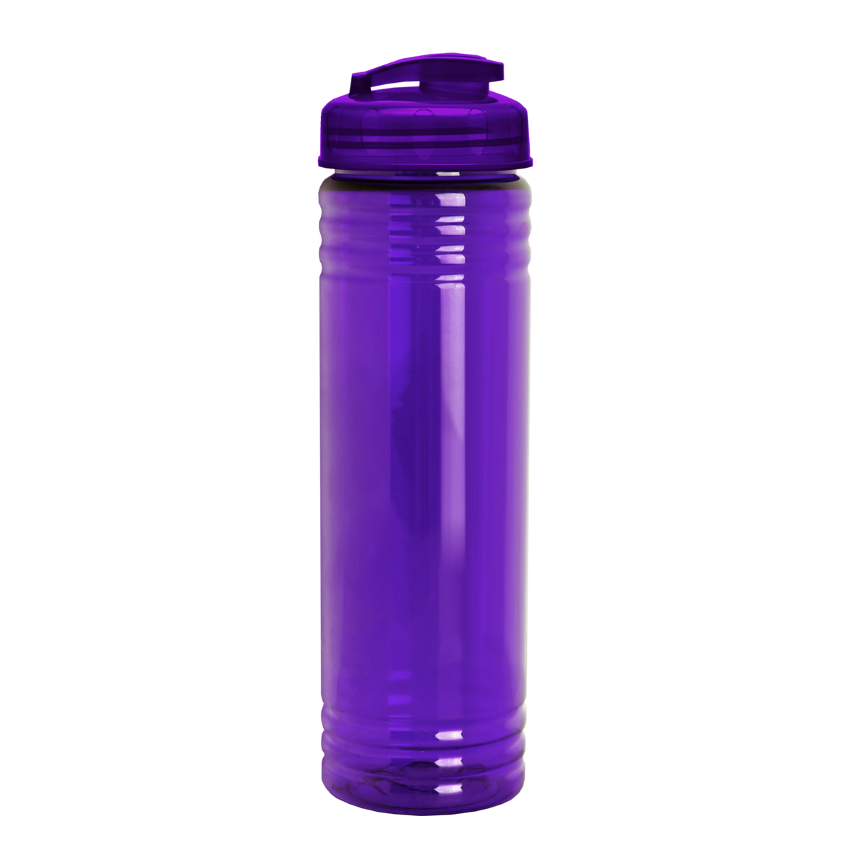 Custom logo Slim Fit RPET Bottle with Flip-Top Lid - 24 oz.