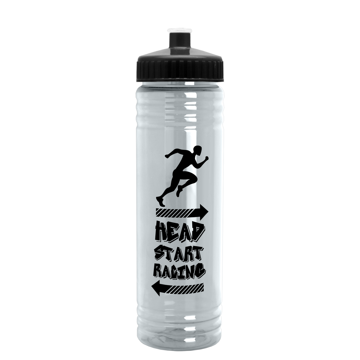 Custom logo Slim Fit RPET Bottle with Push-Pull Lid - 24 oz.