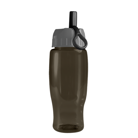 Poly+ Recycled Bottle with Ring-Straw Lid - 27 oz.