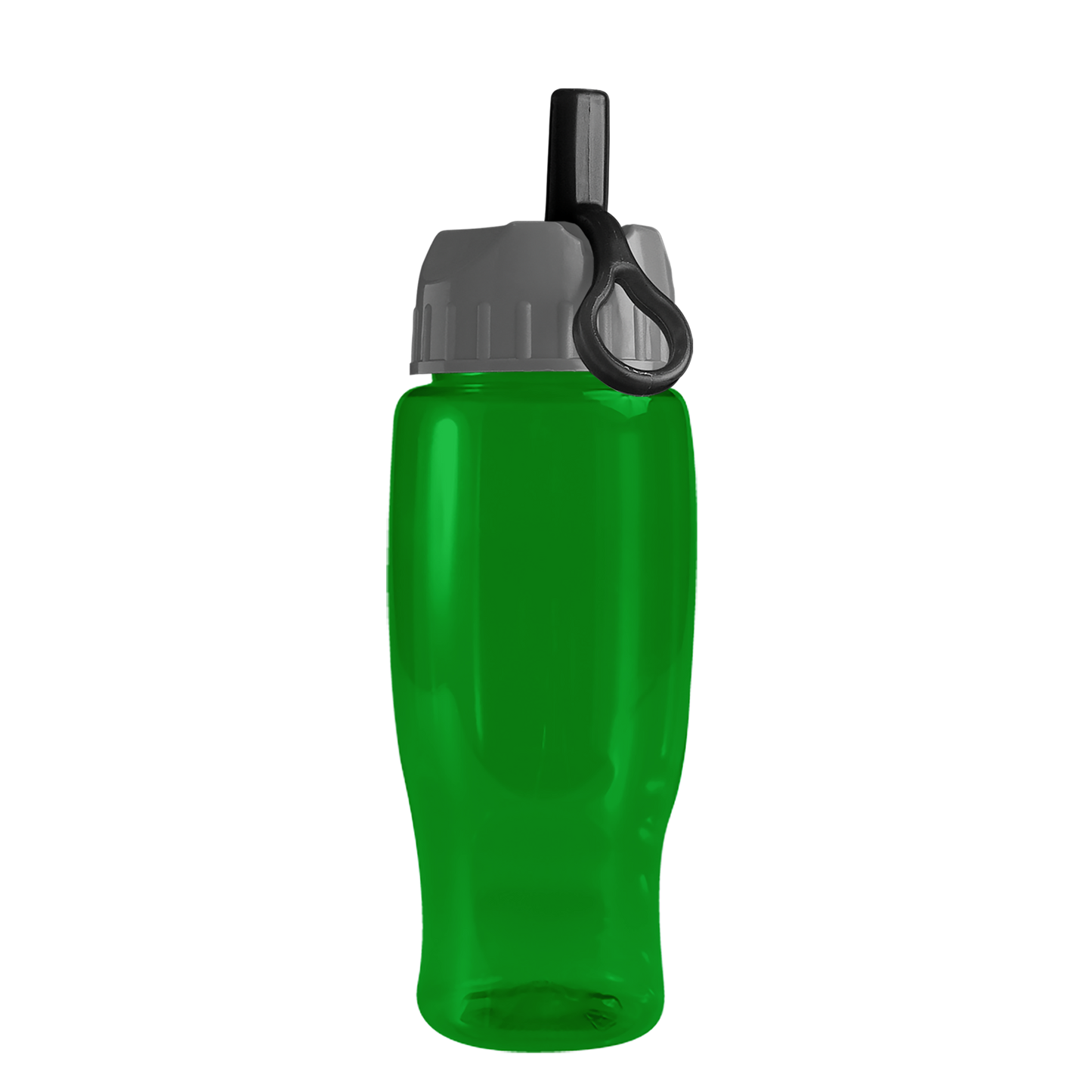 Poly+ Recycled Bottle with Ring-Straw Lid - 27 oz.