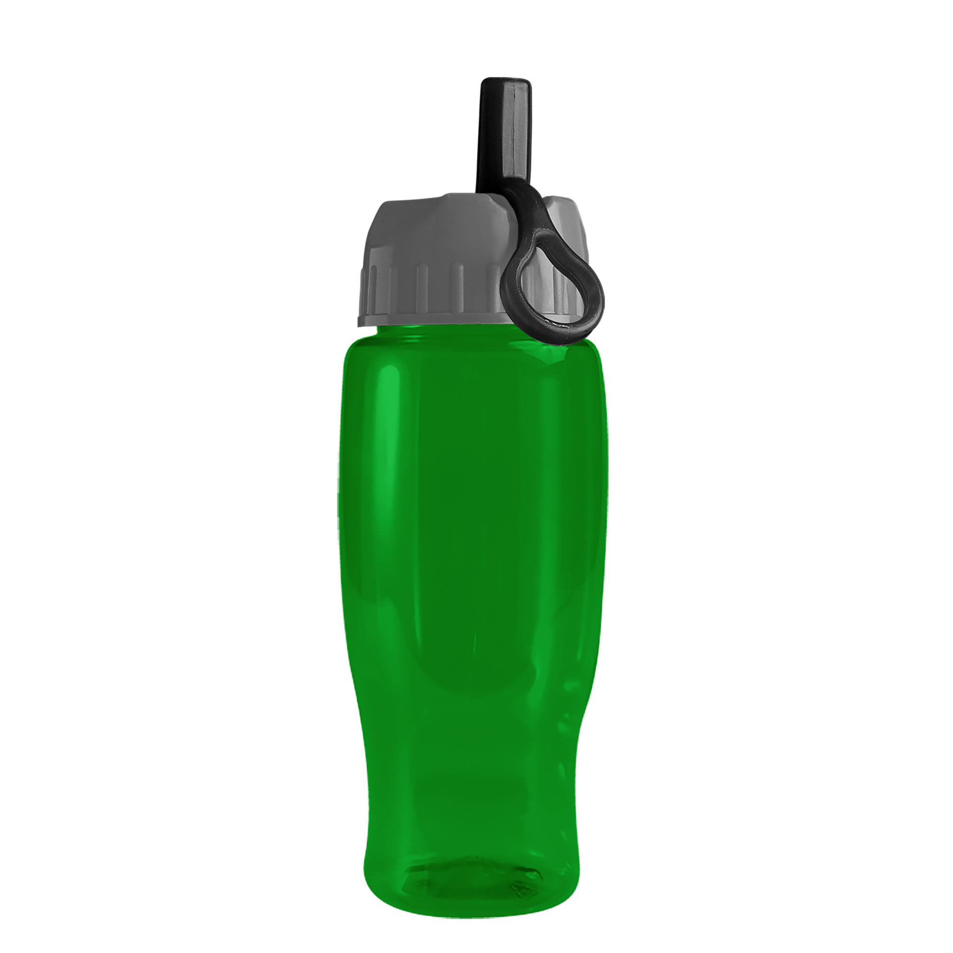 Poly+ Recycled Bottle with Ring-Straw Lid - 27 oz.