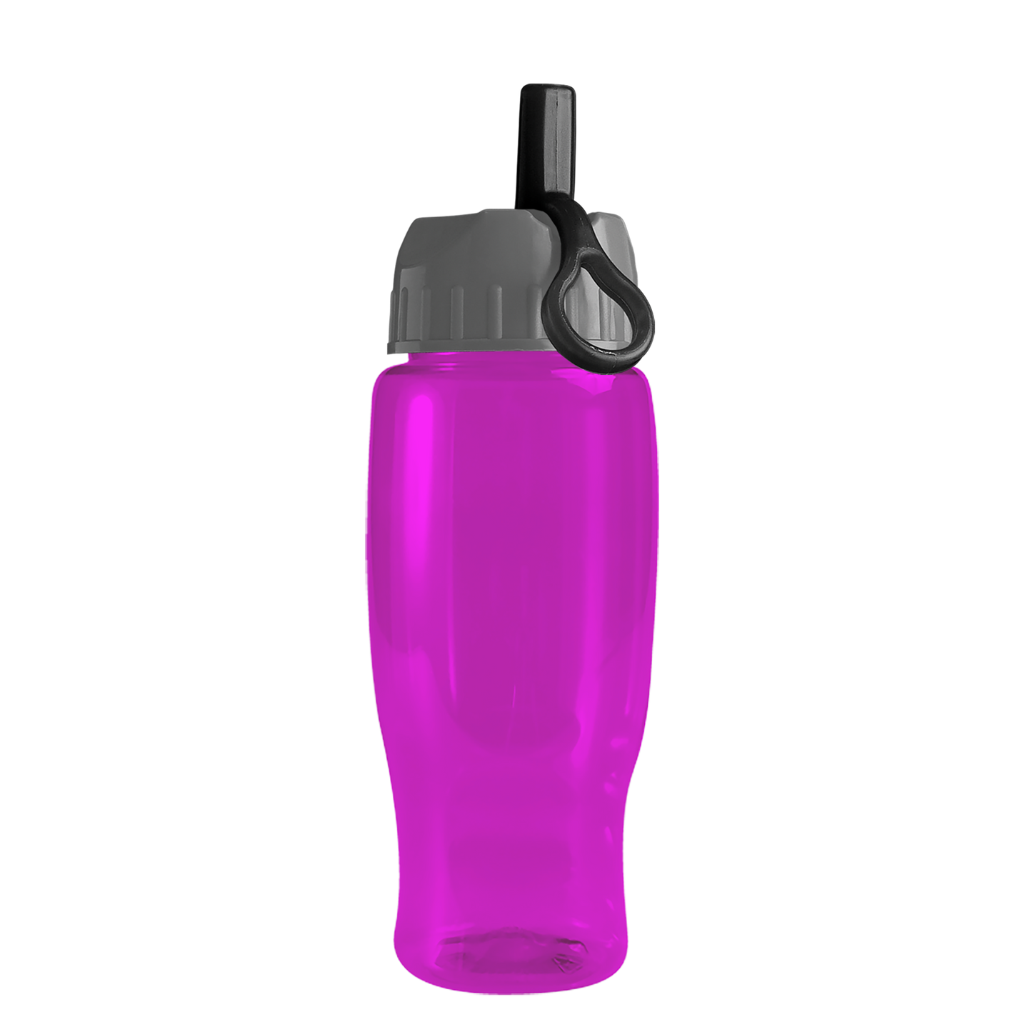 Poly+ Recycled Bottle with Ring-Straw Lid - 27 oz.