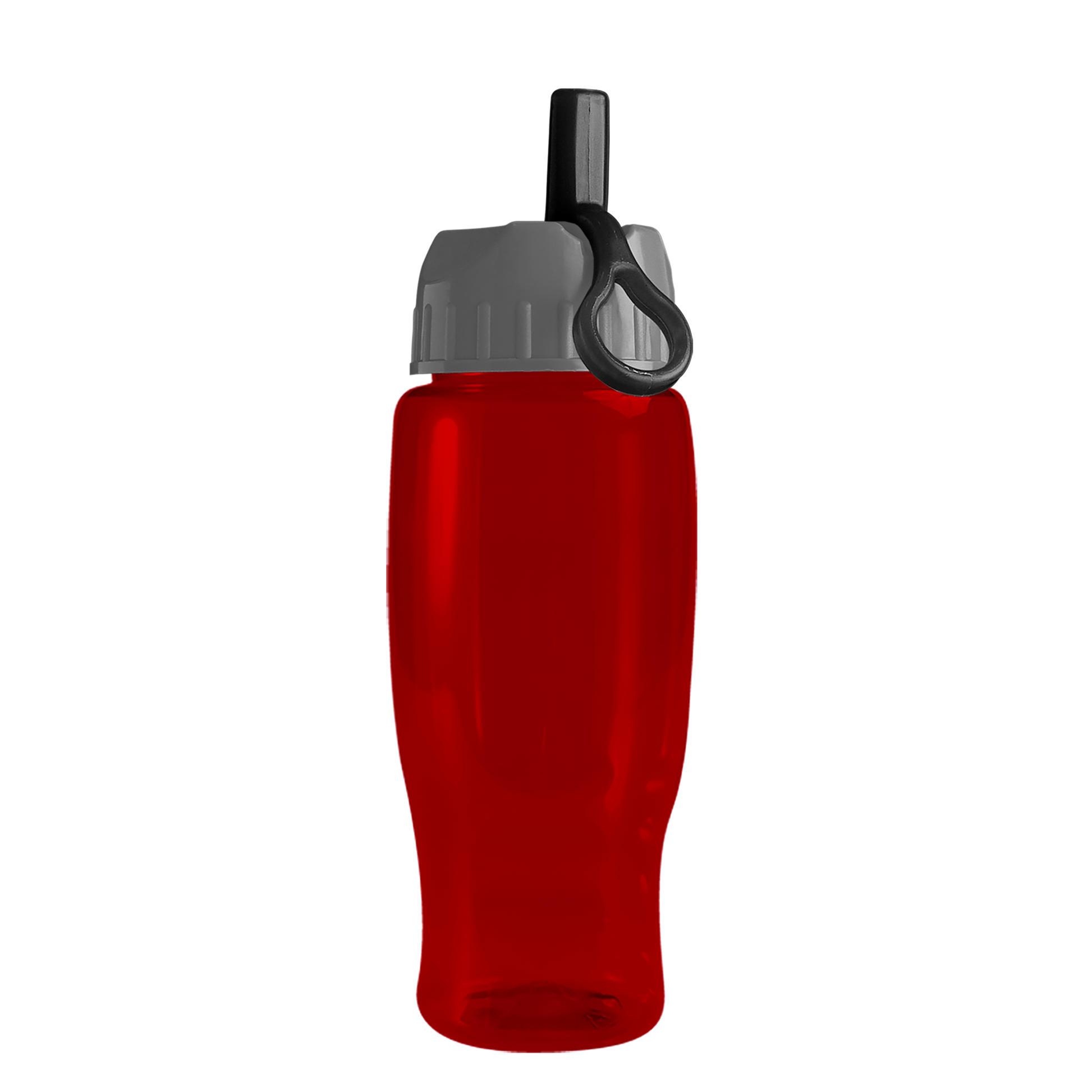 Poly+ Recycled Bottle with Ring-Straw Lid - 27 oz.