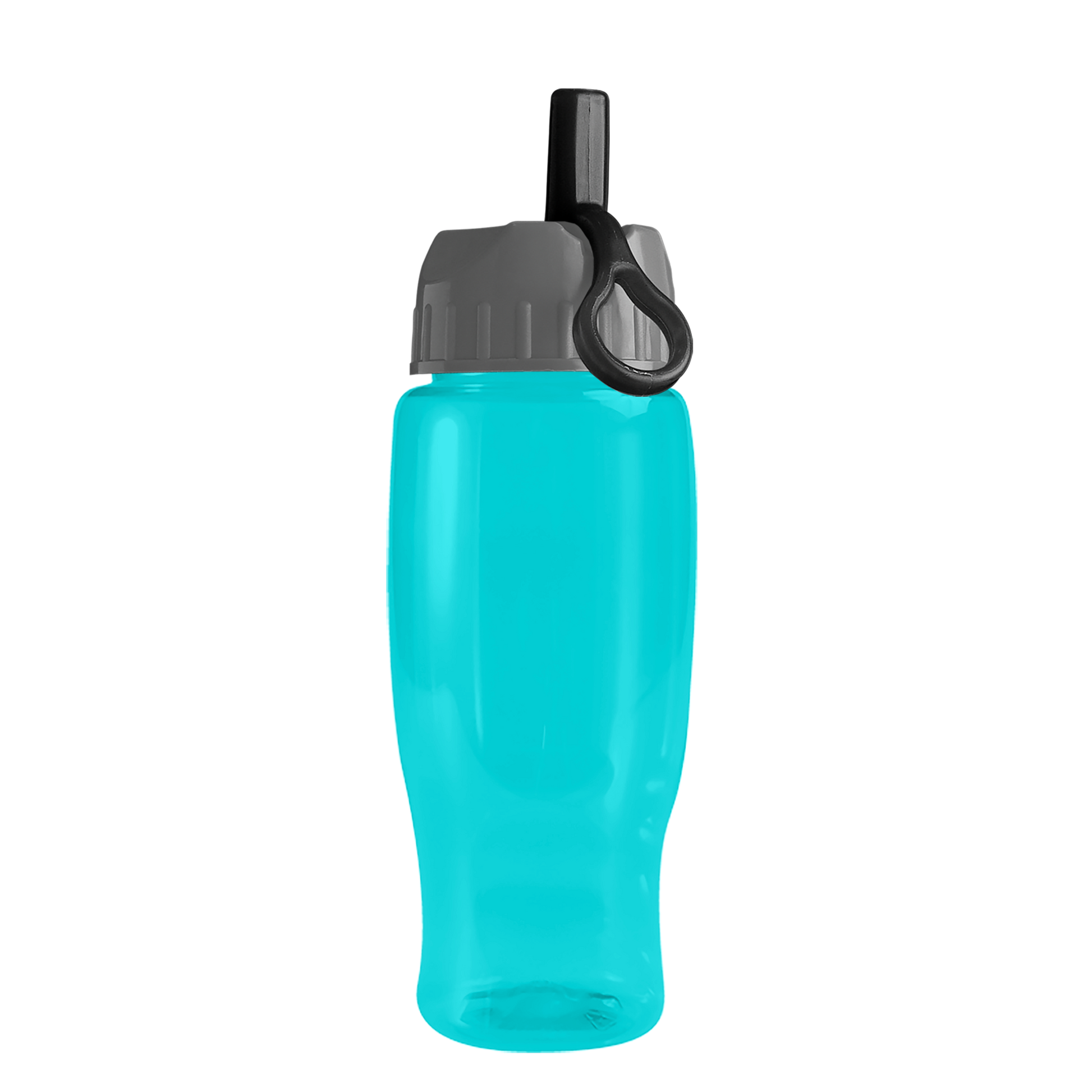Poly+ Recycled Bottle with Ring-Straw Lid - 27 oz.