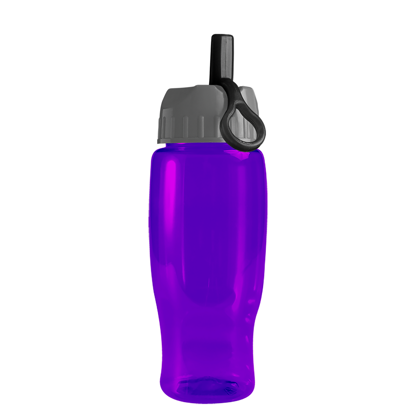 Poly+ Recycled Bottle with Ring-Straw Lid - 27 oz.