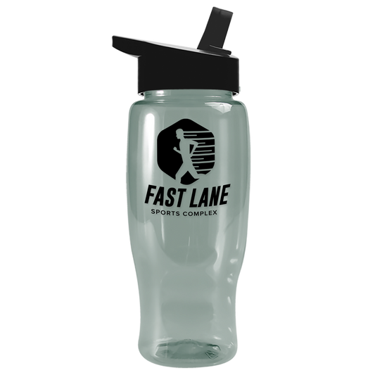 Poly+ Recycled Bottle with Flip-Straw Lid - 27 oz.