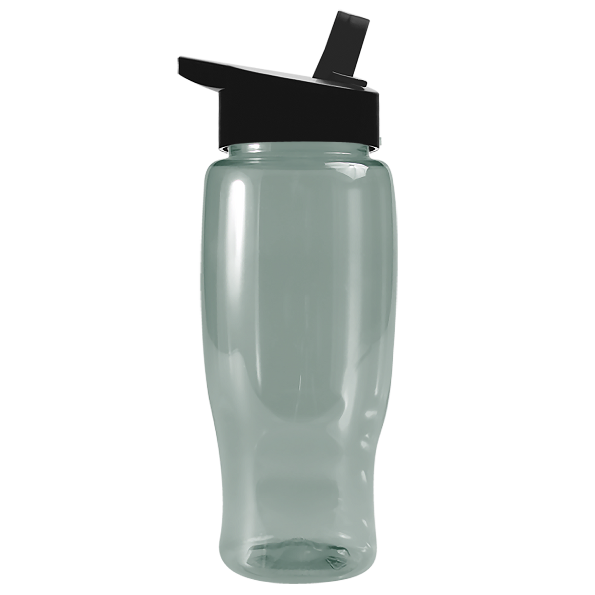 Custom logo Poly+ Recycled Bottle with Flip-Straw Lid - 27 oz.