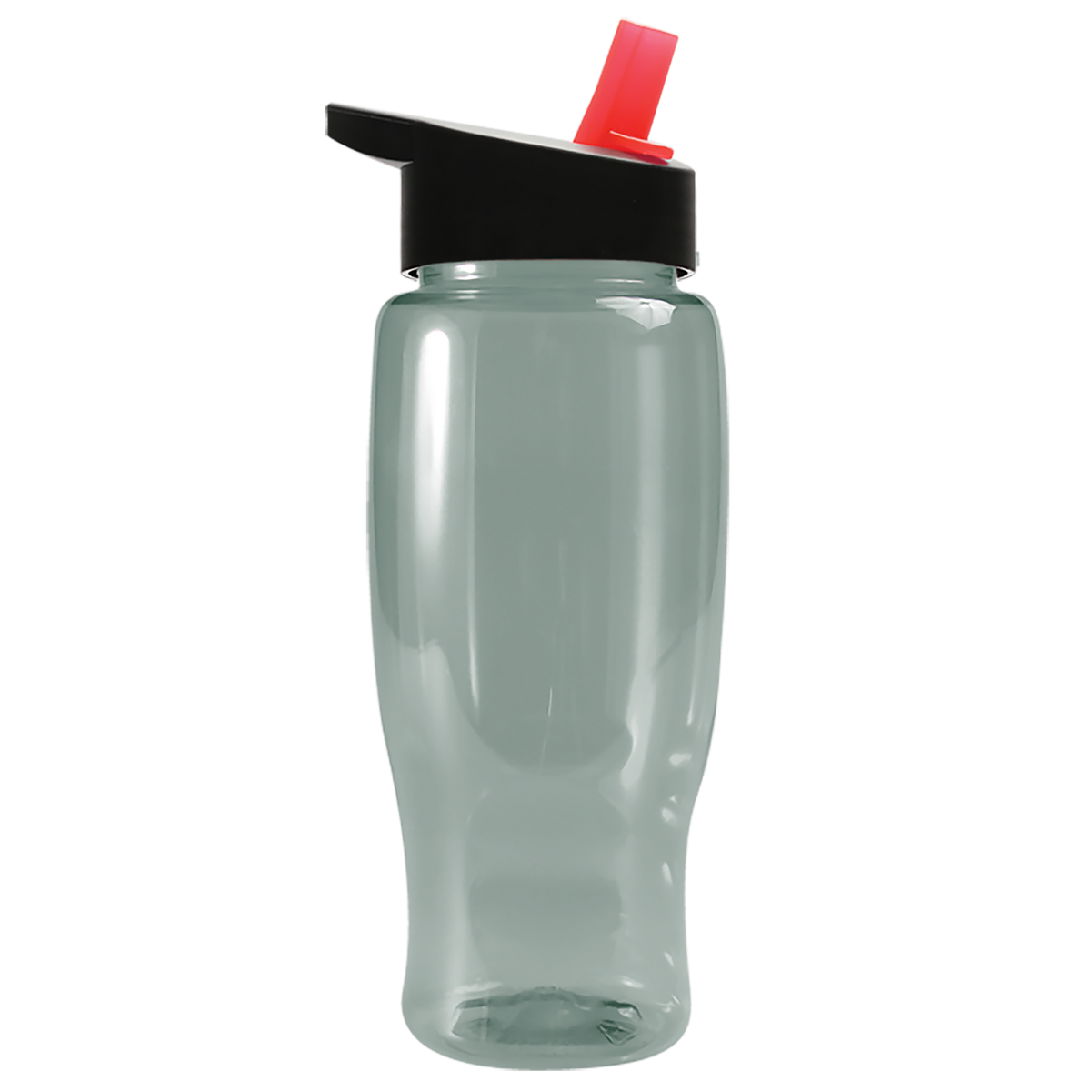 Custom logo Poly+ Recycled Bottle with Flip-Straw Lid - 27 oz.