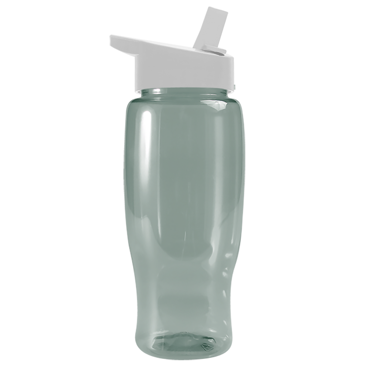 Custom logo Poly+ Recycled Bottle with Flip-Straw Lid - 27 oz.
