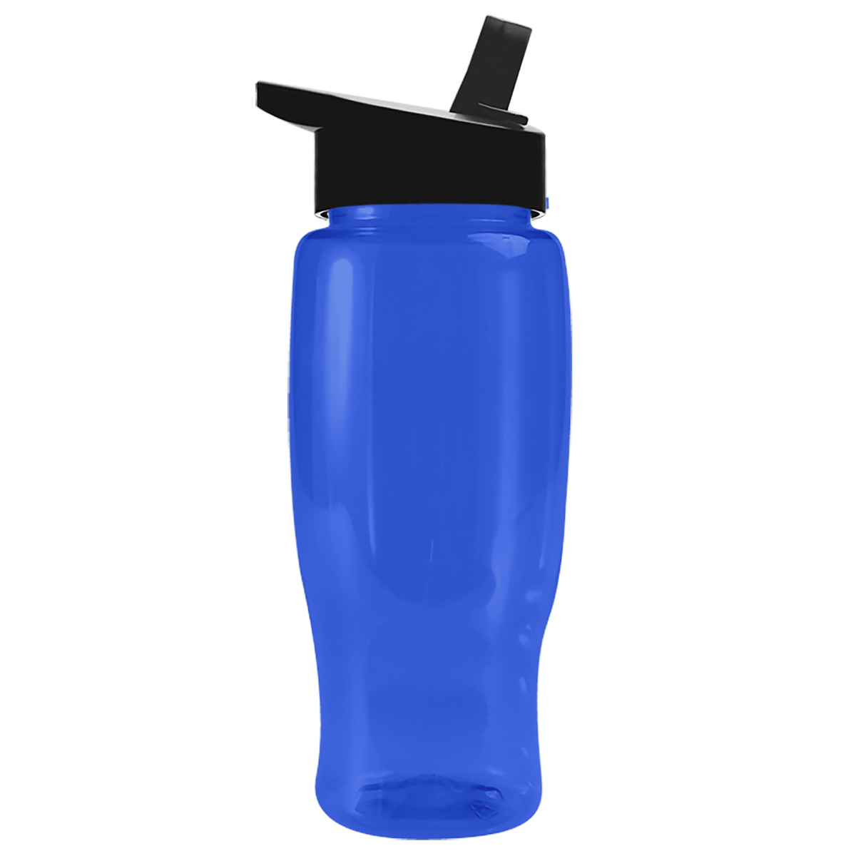 Custom logo Poly+ Recycled Bottle with Flip-Straw Lid - 27 oz.