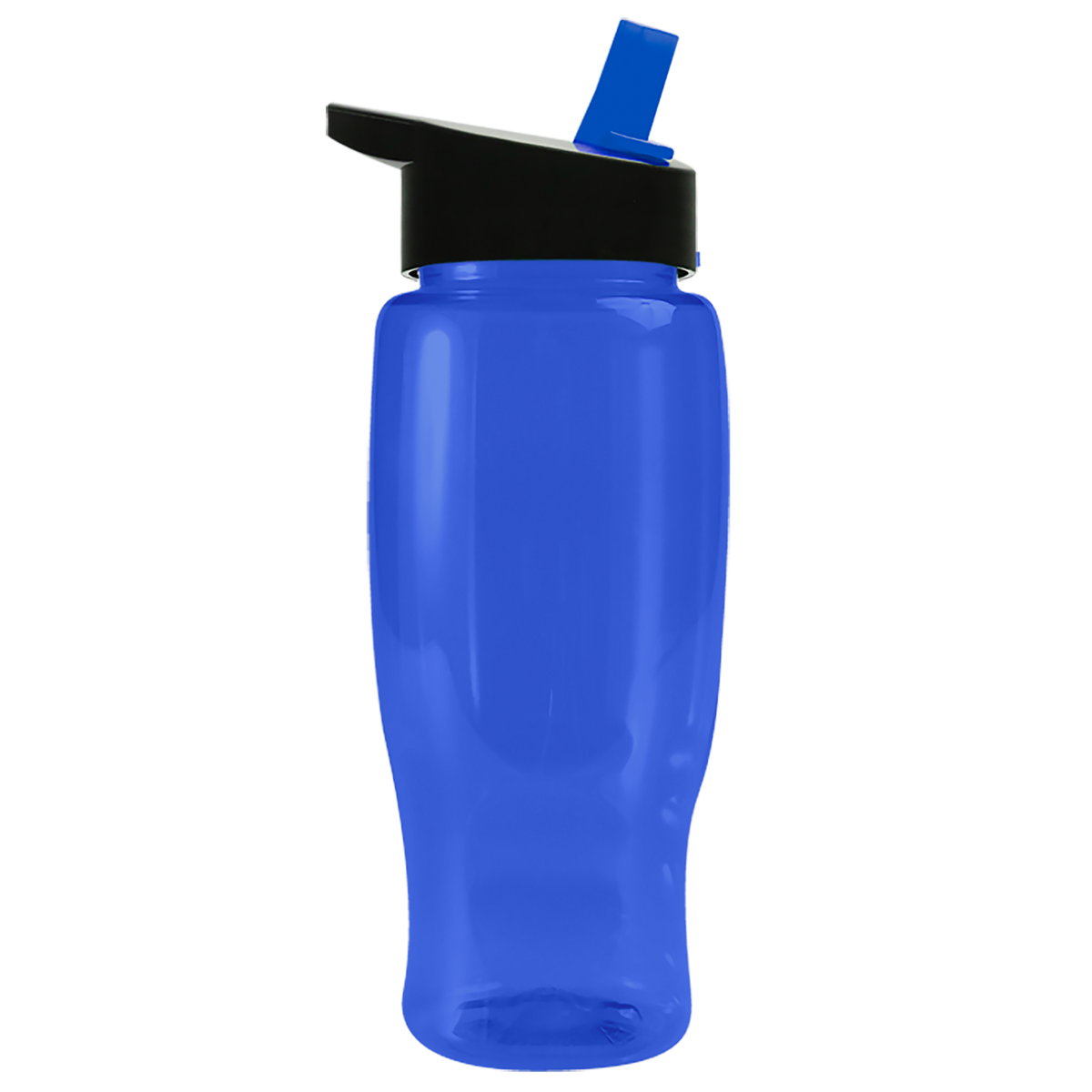 Custom logo Poly+ Recycled Bottle with Flip-Straw Lid - 27 oz.