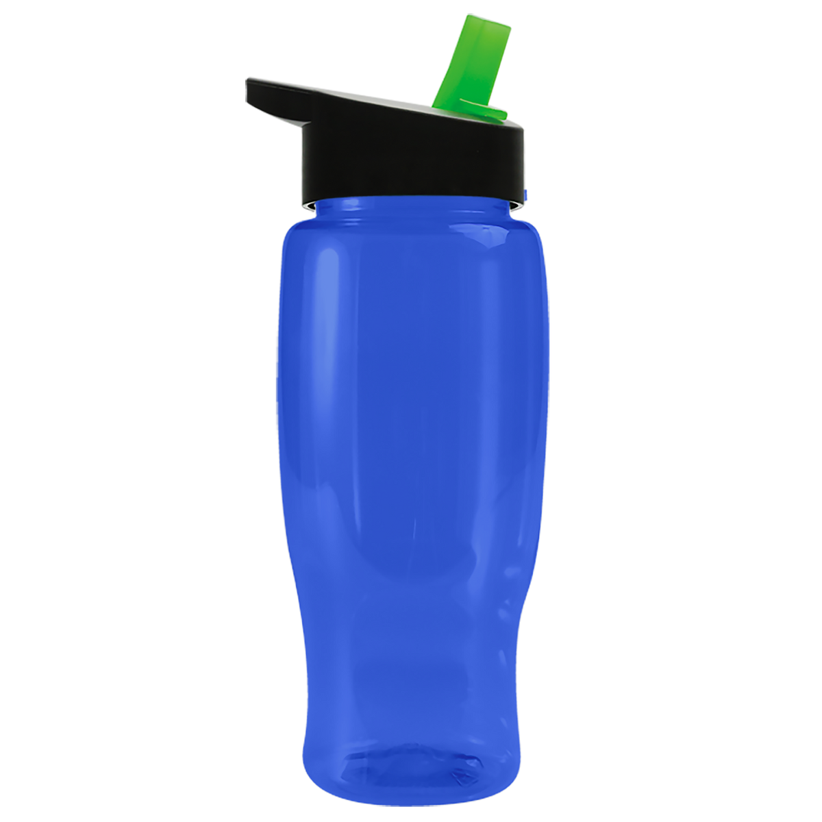 Custom logo Poly+ Recycled Bottle with Flip-Straw Lid - 27 oz.