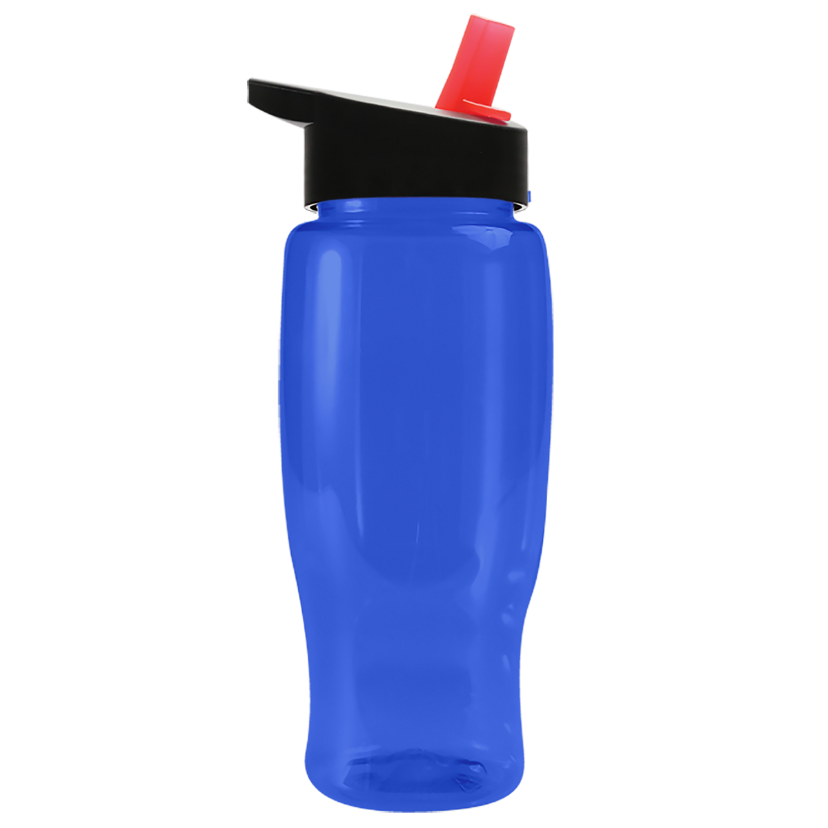 Custom logo Poly+ Recycled Bottle with Flip-Straw Lid - 27 oz.