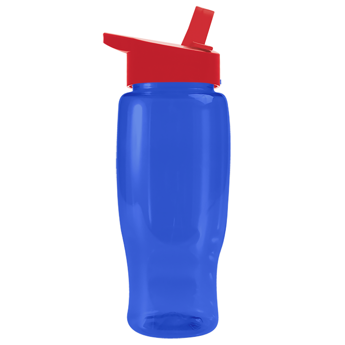 Custom logo Poly+ Recycled Bottle with Flip-Straw Lid - 27 oz.
