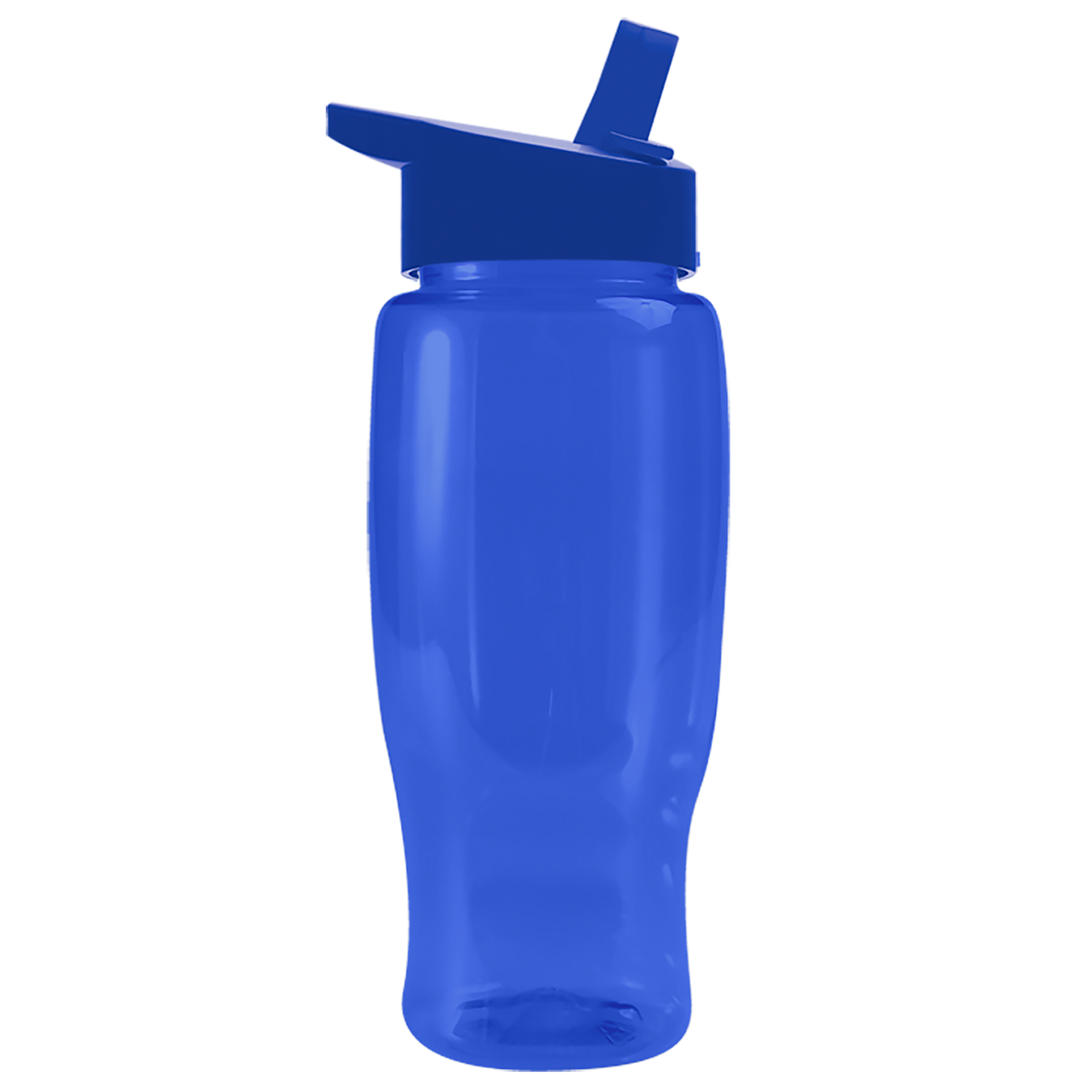 Custom logo Poly+ Recycled Bottle with Flip-Straw Lid - 27 oz.