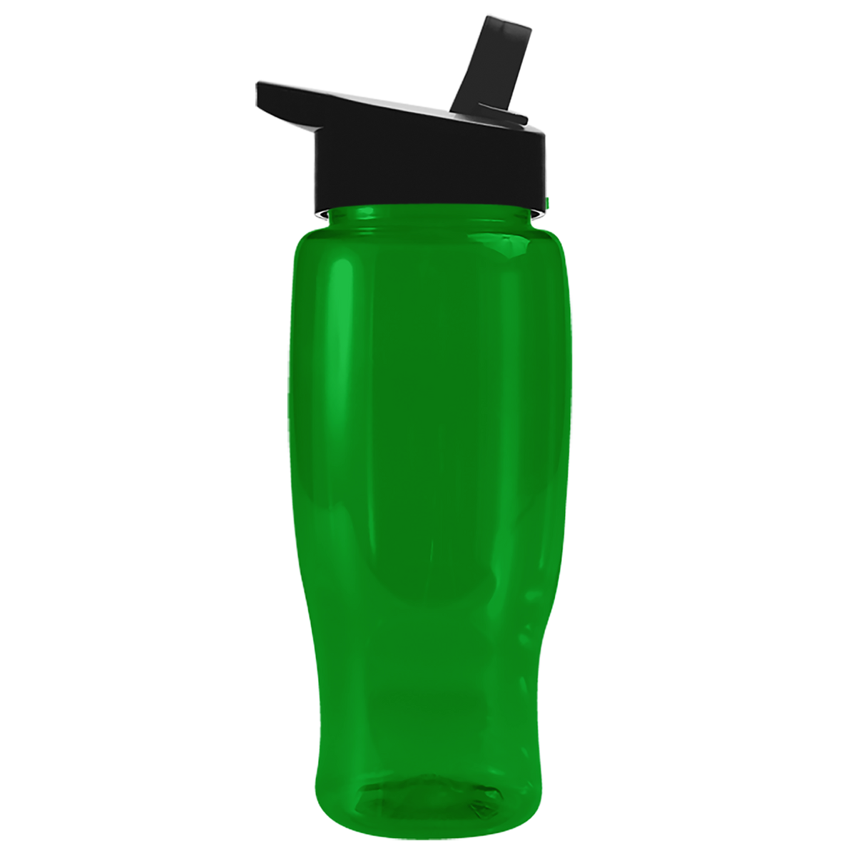 Custom logo Poly+ Recycled Bottle with Flip-Straw Lid - 27 oz.