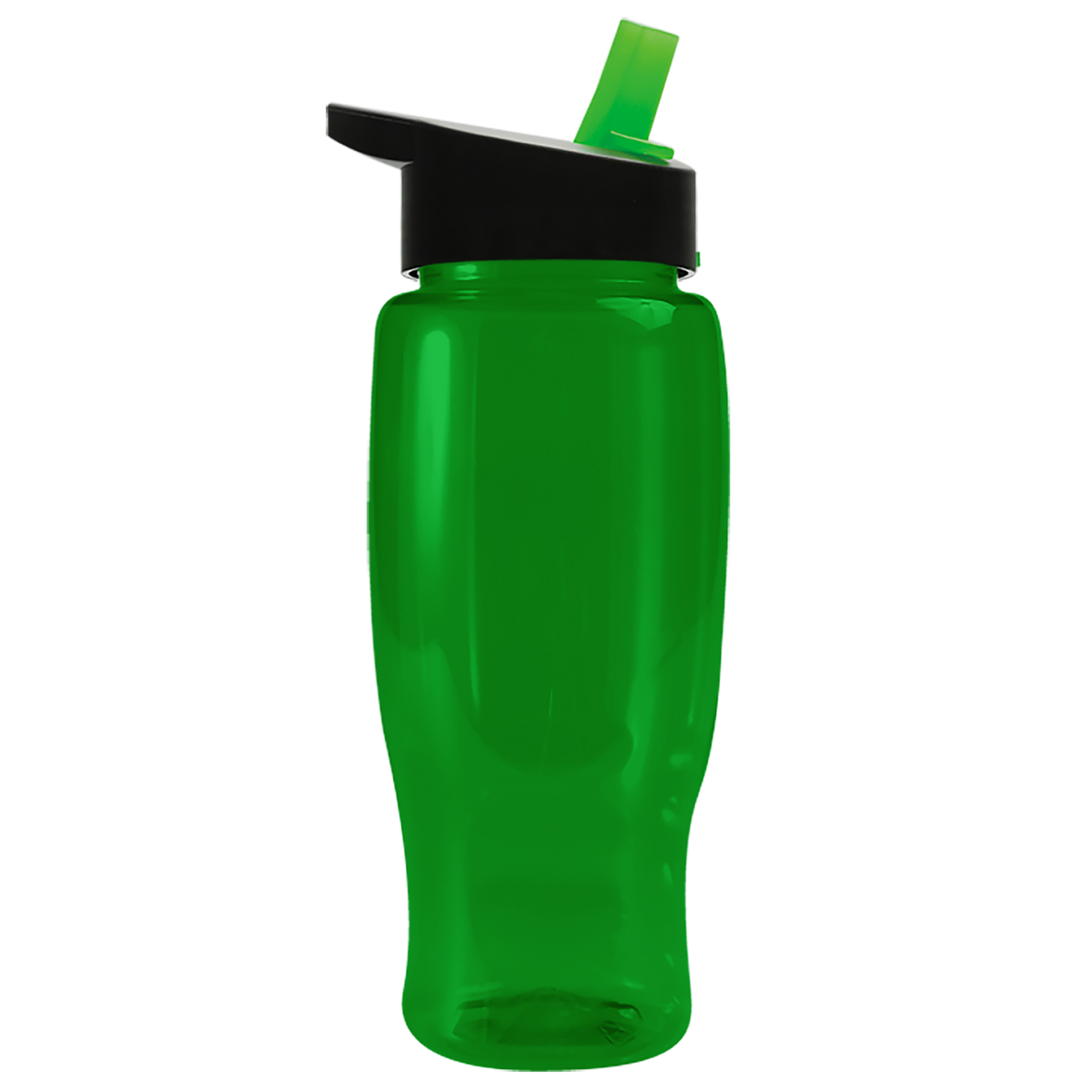 Custom logo Poly+ Recycled Bottle with Flip-Straw Lid - 27 oz.