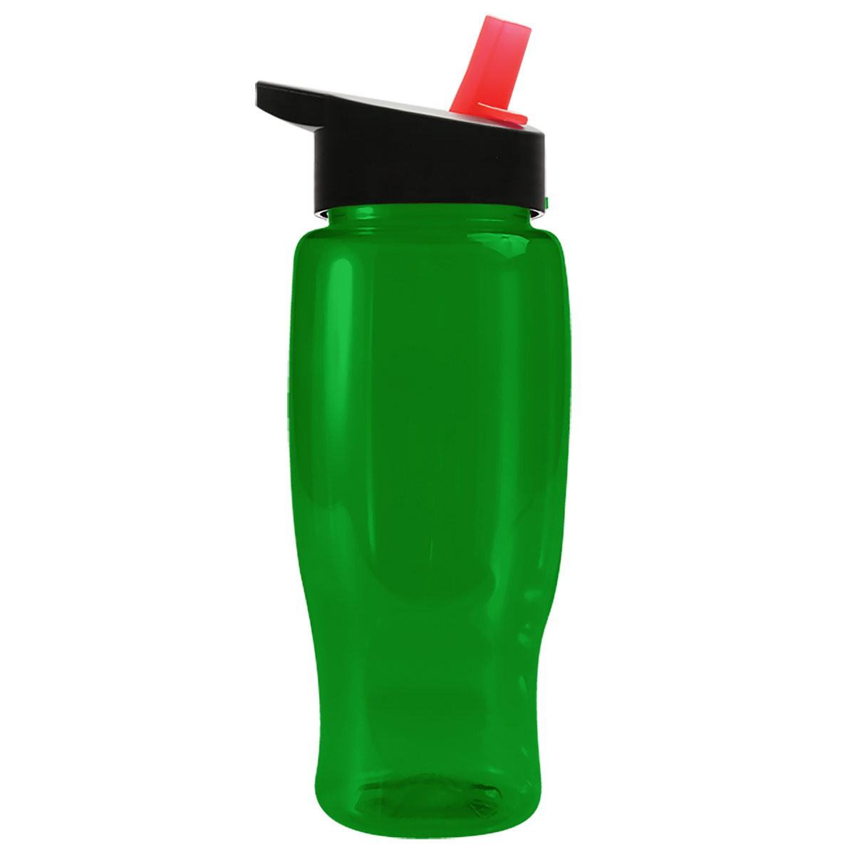 Custom logo Poly+ Recycled Bottle with Flip-Straw Lid - 27 oz.