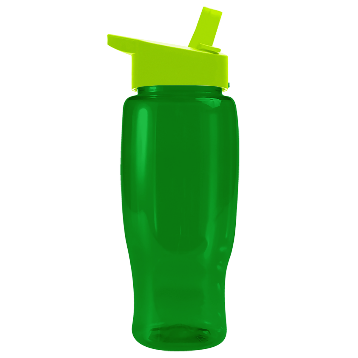 Custom logo Poly+ Recycled Bottle with Flip-Straw Lid - 27 oz.