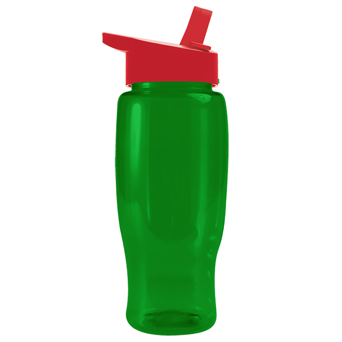 Custom logo Poly+ Recycled Bottle with Flip-Straw Lid - 27 oz.